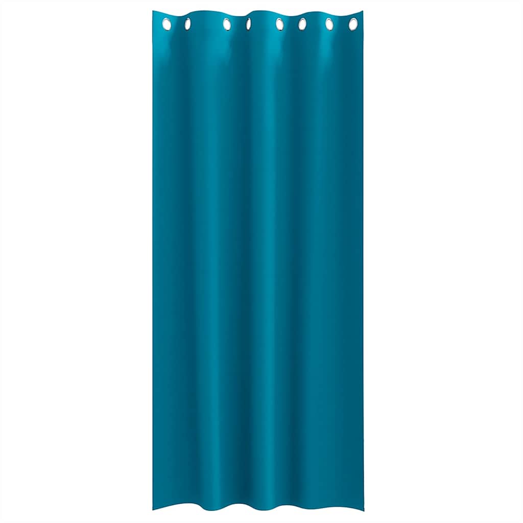 Zavjese za blackout s prstenovima 2 pcs Tirkizna 245 x 140 cm