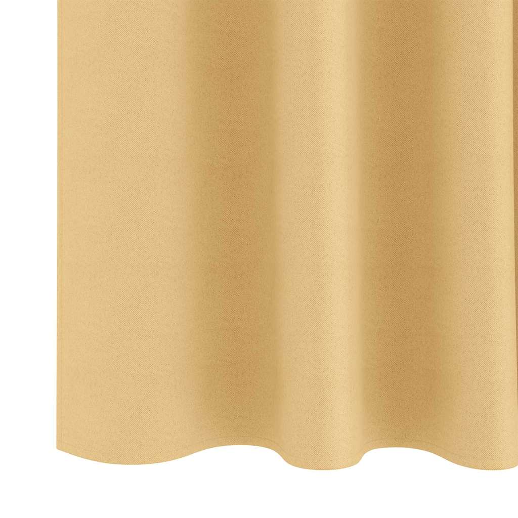 Zavjese za blackout s prstenovima 2 pcs Bež 225 x 140 cm