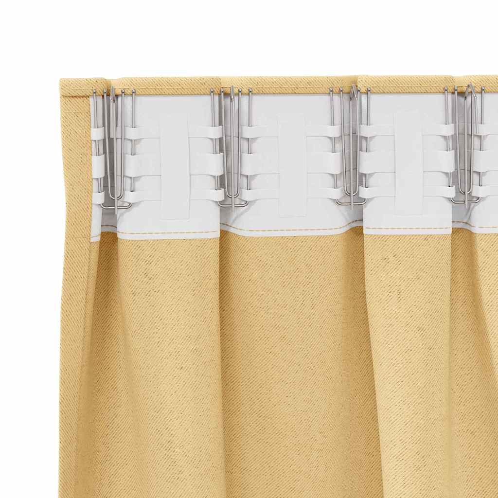 Zavjese za blackout s prstenovima 2 pcs Bež 260 x 140 cm