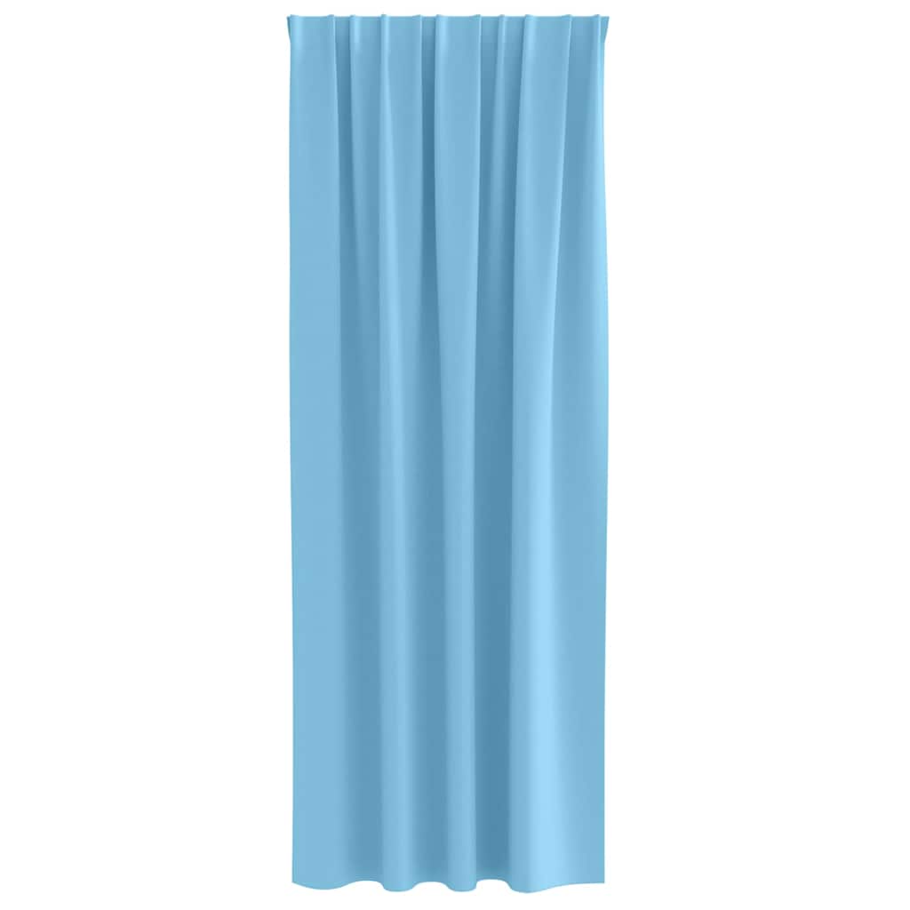 Zavjese za blackout s prstenovima 2 pcs Svijetloplava