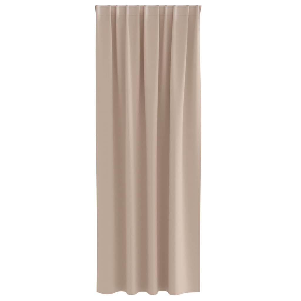 Zavjese za blackout s prstenovima 2 pcs Sivo-smeđa 225 x 140 cm