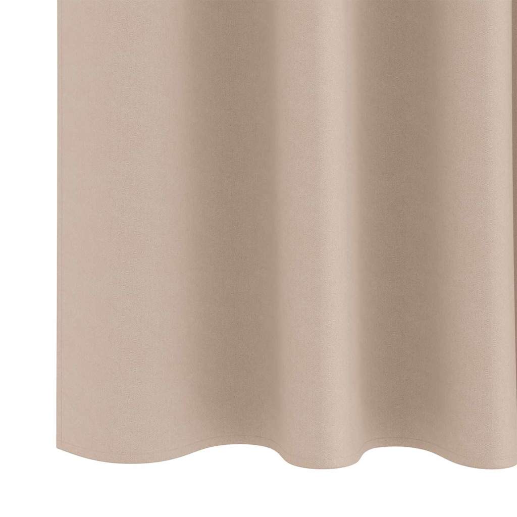 Zavjese za blackout s prstenovima 2 pcs Sivo-smeđa 245 x 140 cm