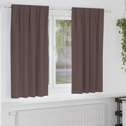 Zavjese za blackout s prstenovima 2 pcs Tamno smeđa