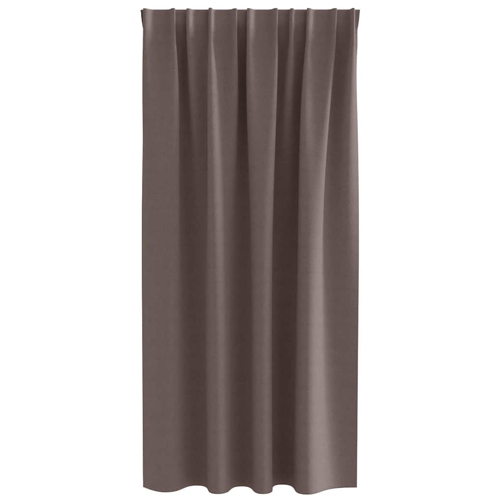 Zavjese za blackout s prstenovima 2 pcs Tamno smeđa