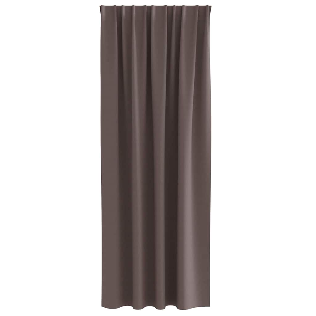 Zavjese za blackout s prstenovima 2 pcs Tamno smeđa
