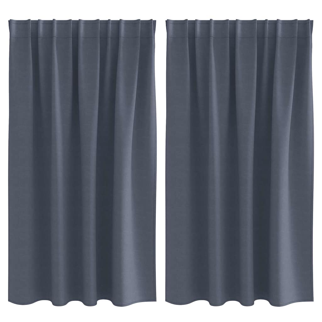 Zavjese za blackout s prstenovima 2 pcs Antracit 140 x 140 cm
