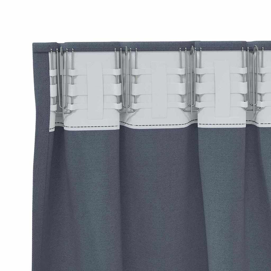 Zavjese za blackout s prstenovima 2 pcs Antracit 260 x 140 cm