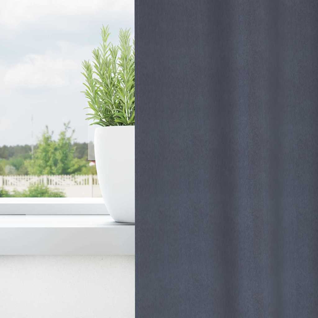 Zavjese za blackout s prstenovima 2 pcs Antracit 260 x 140 cm