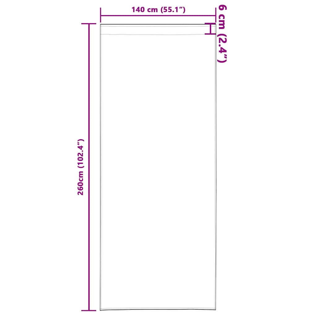 Zavjese za blackout s prstenovima 2 pcs Antracit 260 x 140 cm
