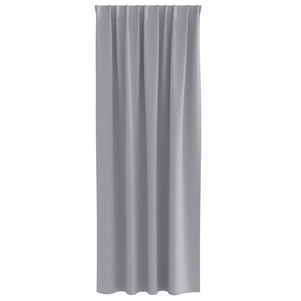 Zavjese za blackout s prstenovima 2 pcs Svijetlo siva