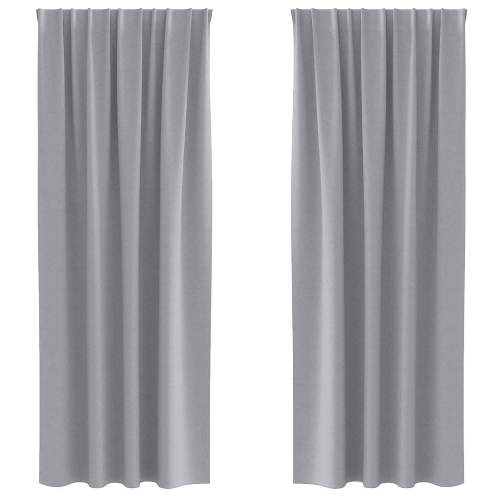 Zavjese za blackout s prstenovima 2 pcs Svijetlo siva