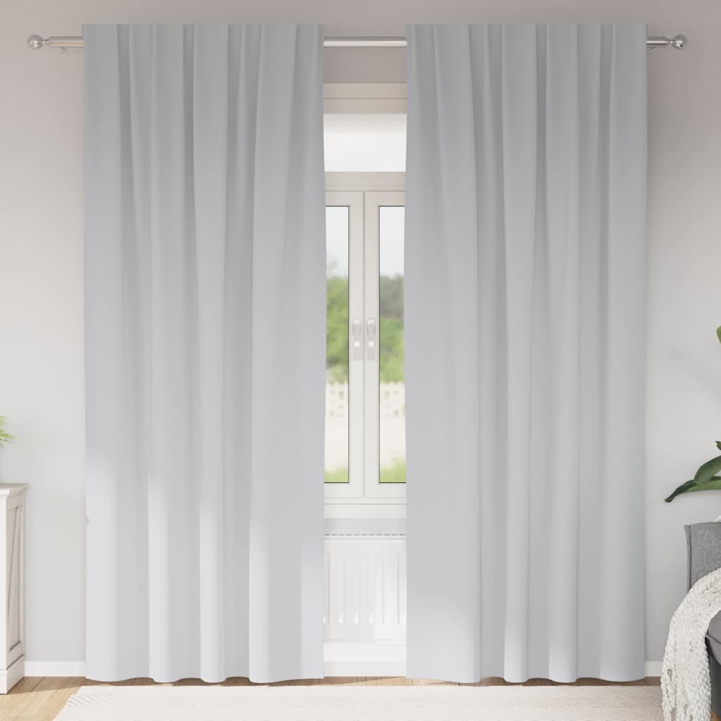 Zavjese za blackout s prstenovima 2 pcs Svijetlo Siva