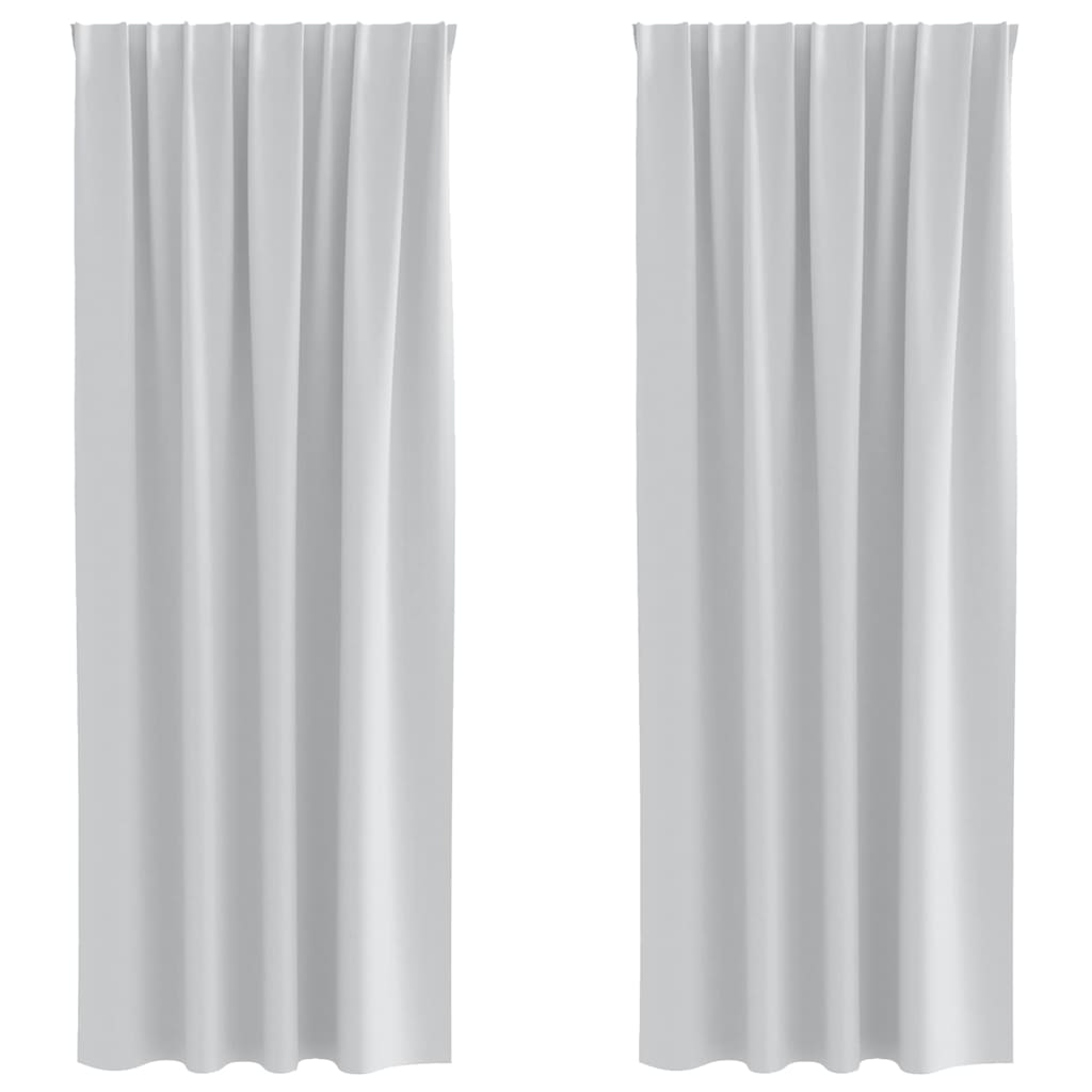 Zavjese za blackout s prstenovima 2 pcs Svijetlo Siva