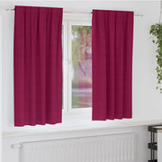 Zavjese za blackout s prstenovima 2 pcs Vinska crvena