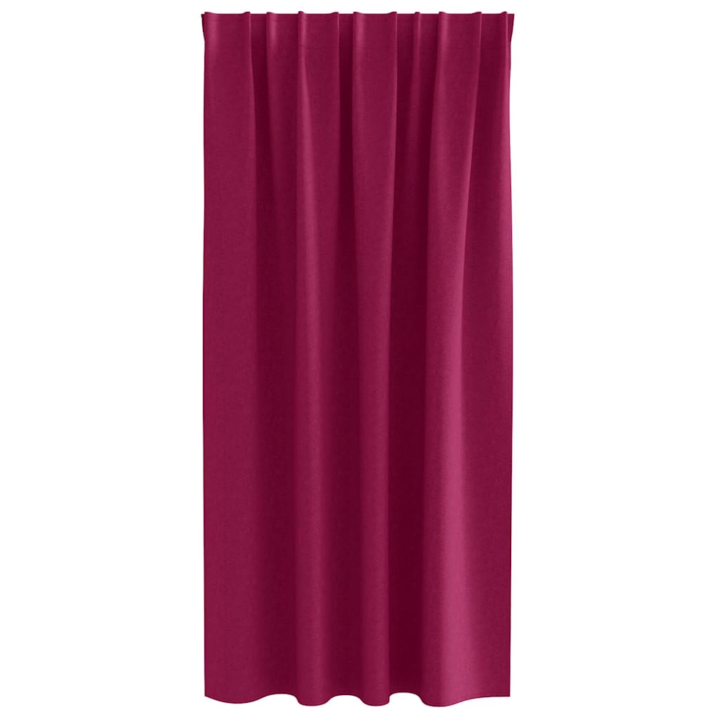 Zavjese za blackout s prstenovima 2 pcs Vinska crvena