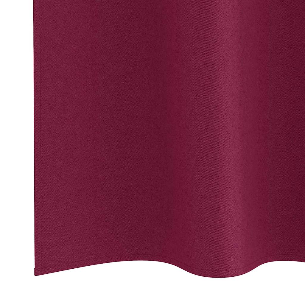 Zavjese za blackout s prstenovima 2 pcs Vinska crvena