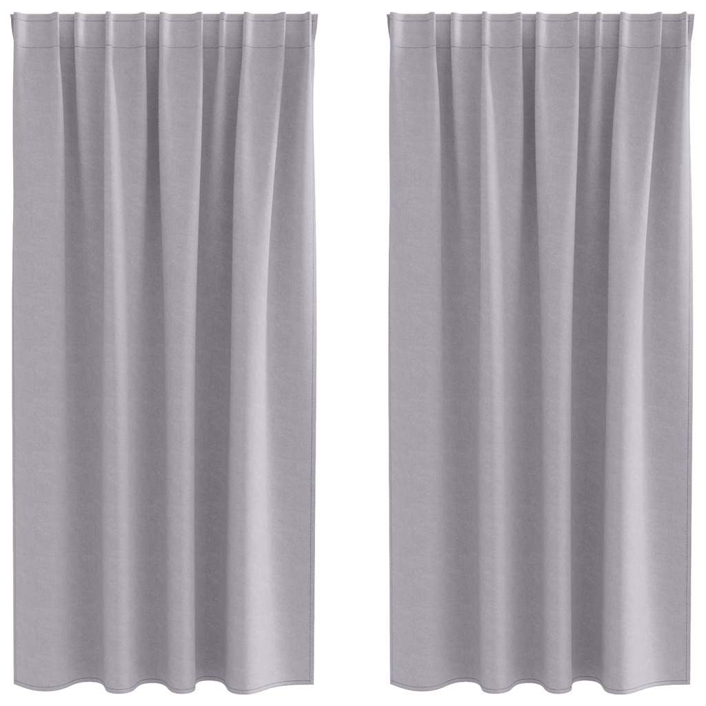 Zavjese za blackout s prstenovima 2 pcs Metalna Siva