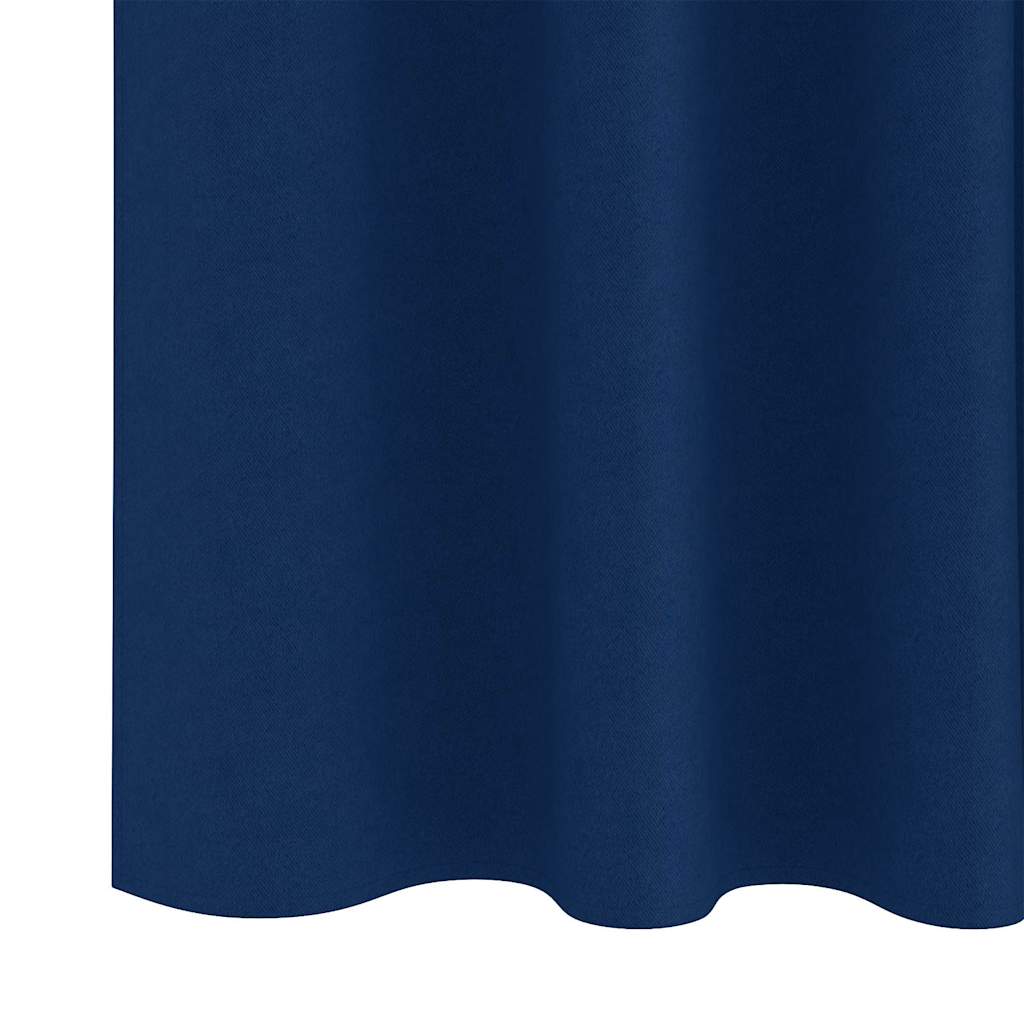 Zavjese za blackout s prstenovima 2 pcs Tamno plava