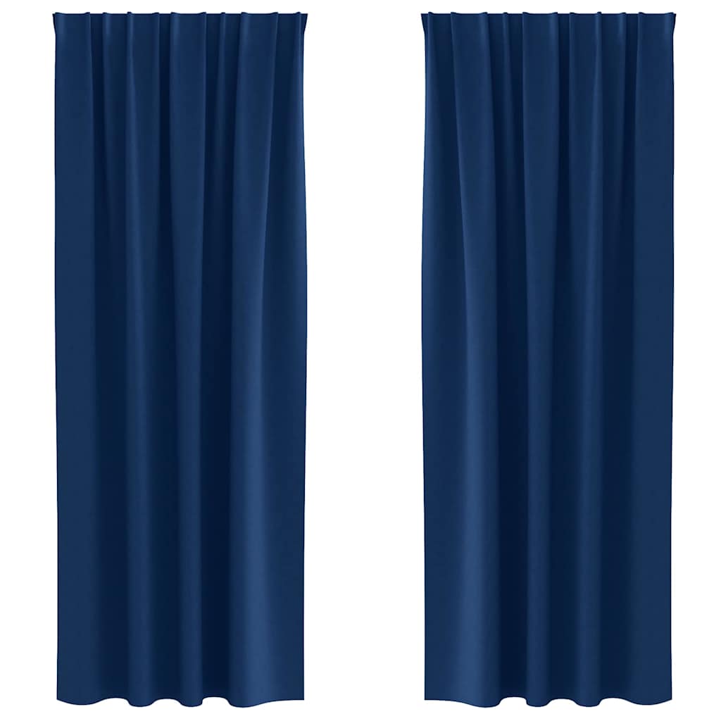 Zavjese za blackout s prstenovima 2 pcs Tamno plava