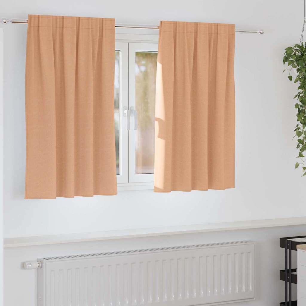 Zavjese za blackout s prstenovima 2 pcs Svijetlosmeđa