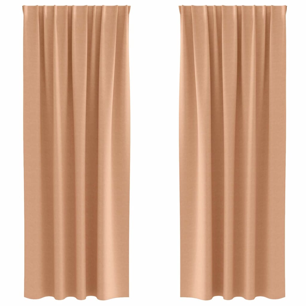 Zavjese za blackout s prstenovima 2 pcs Svijetlosmeđa