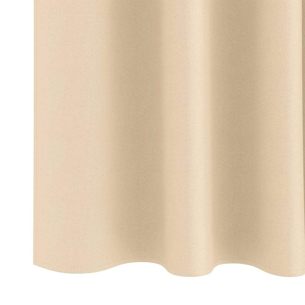 Zavjese za blackout s prstenovima 2 pcs Krema 225 x 140 cm