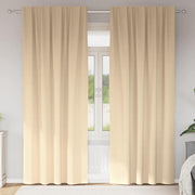 Zavjese za blackout s prstenovima 2 pcs Krema 225 x 140 cm