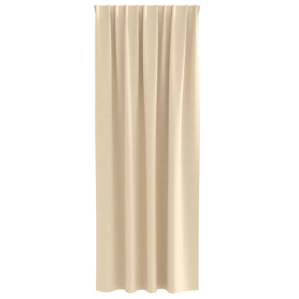 Zavjese za blackout s prstenovima 2 pcs Krema 225 x 140 cm