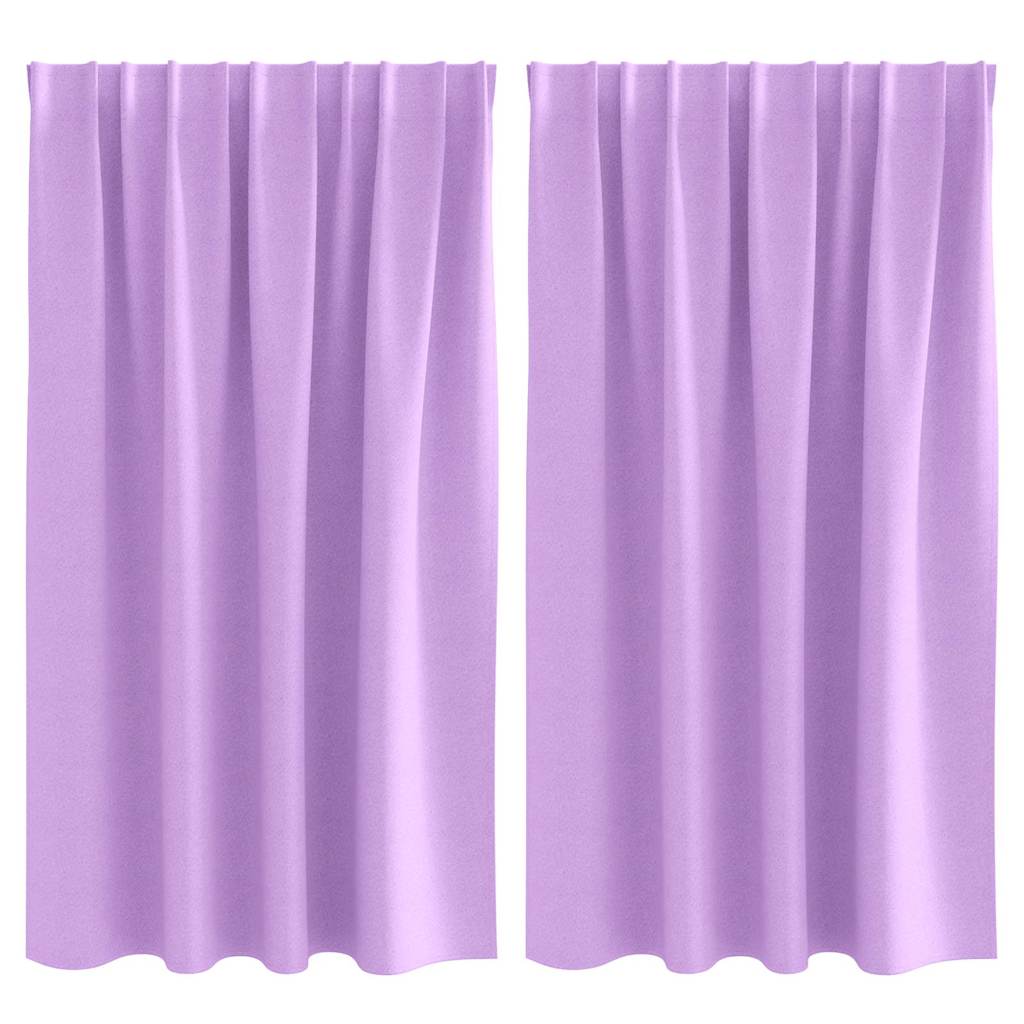 Zavjese za blackout s prstenovima 2 pcs Ljubičasta 140 x 140 cm