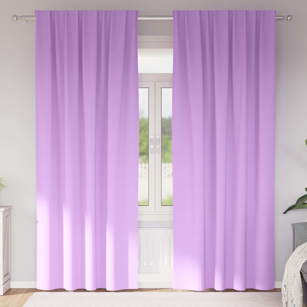 Zavjese za blackout s prstenovima 2 pcs Ljubičasta 245 x 140 cm