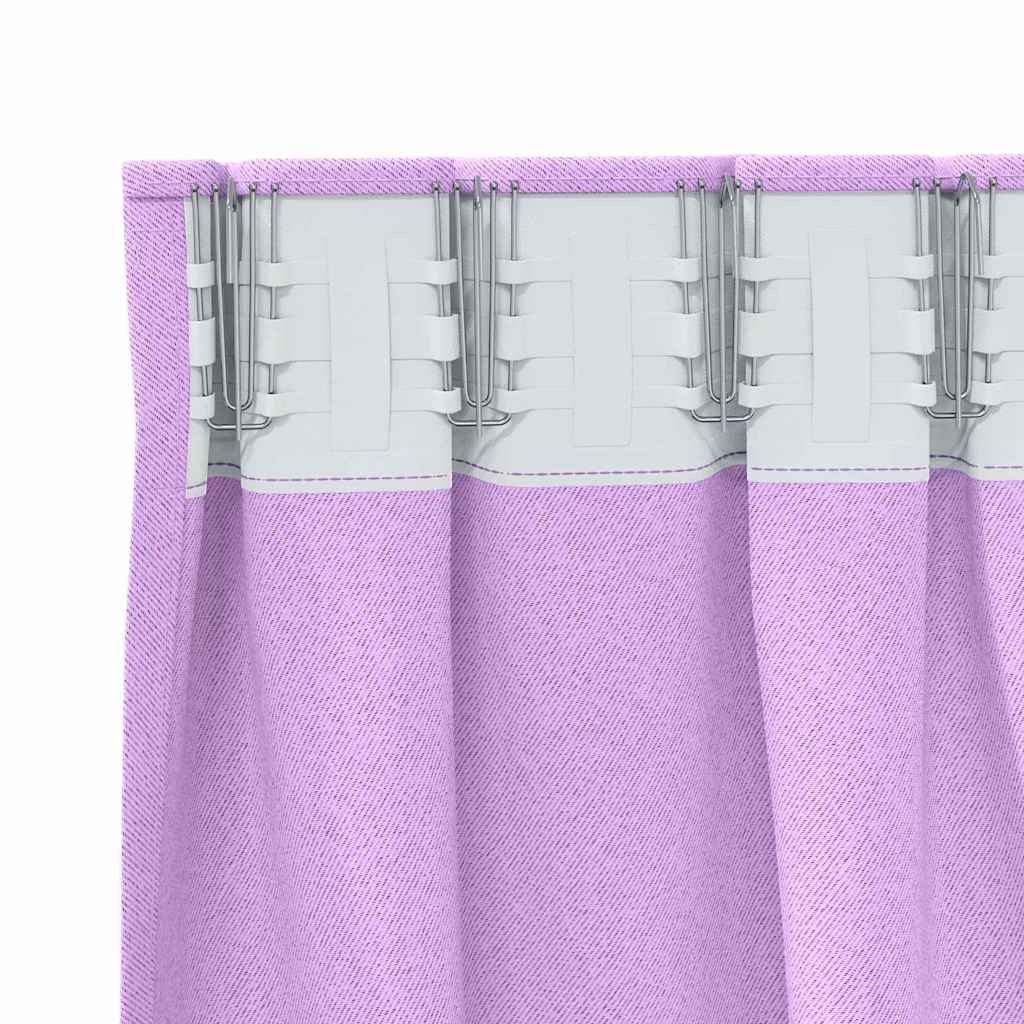 Zavjese za blackout s prstenovima 2 pcs Ljubičasta 260 x 140 cm