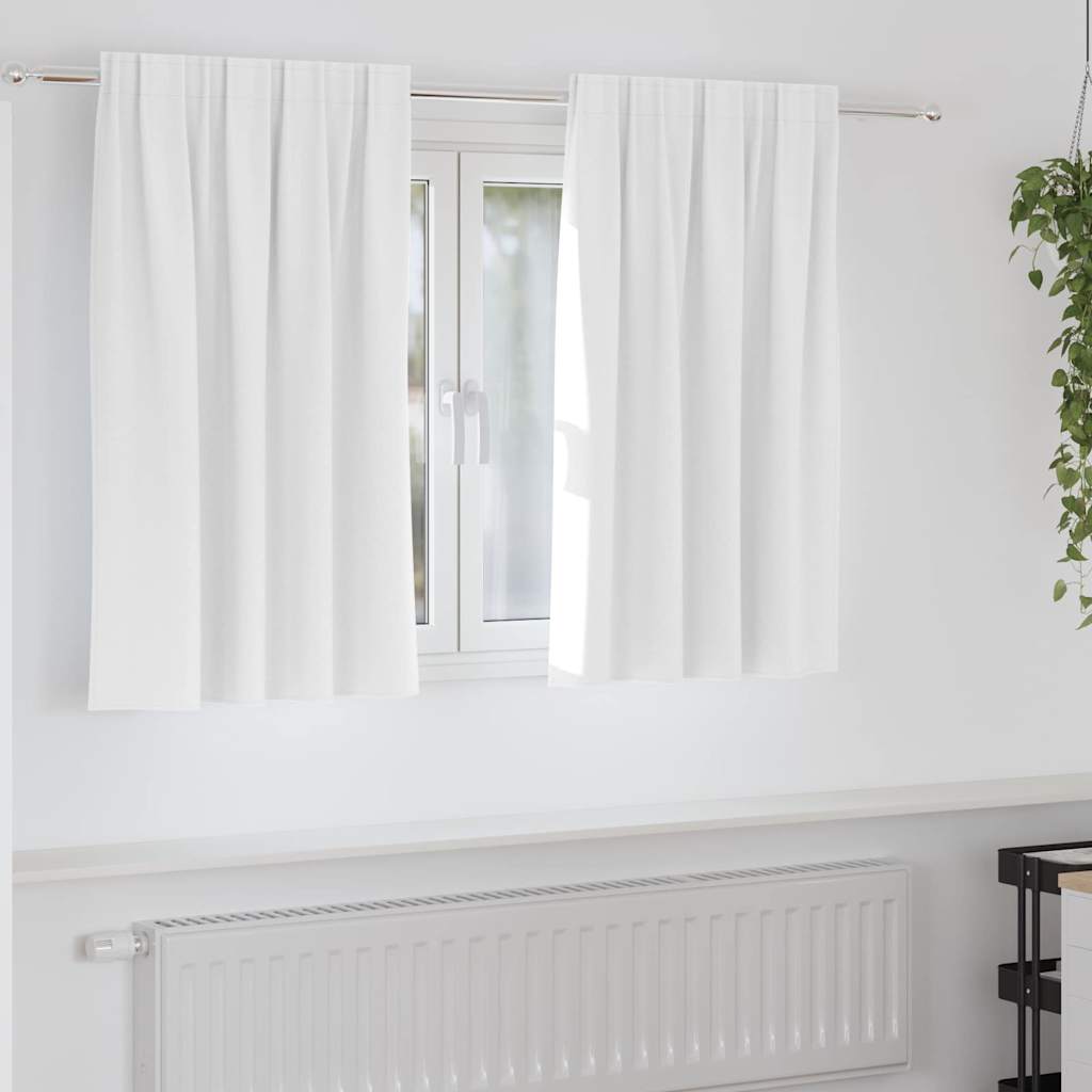 Zavjese za blackout s prstenovima 2 pcs Bjela svijetla