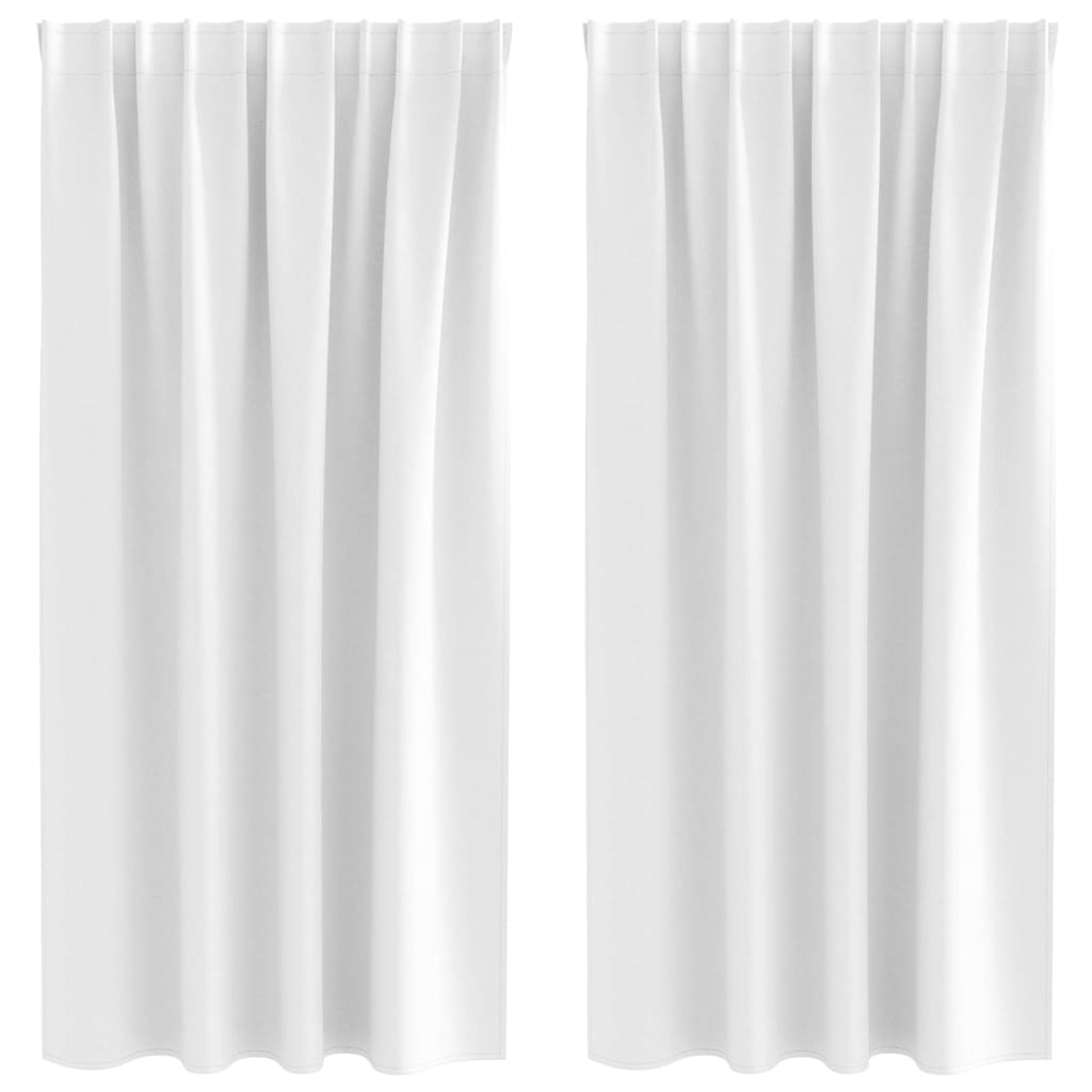 Zavjese za blackout s prstenovima 2 pcs Bjela svijetla