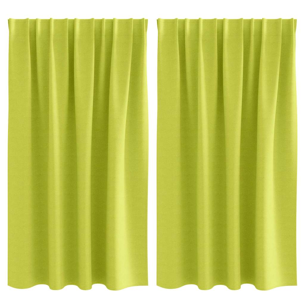 Zavjese za blackout s prstenovima 2 pcs Zelena 140 x 140 cm
