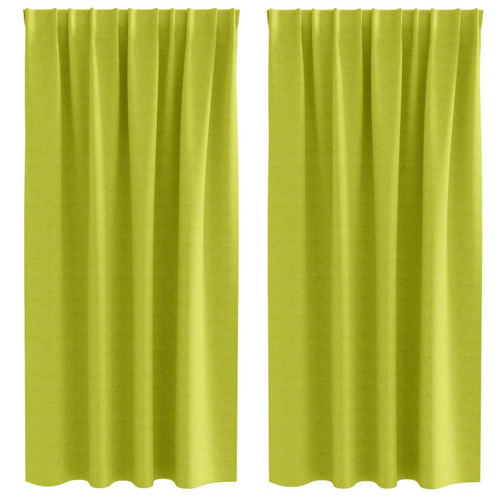 Zavjese za blackout s prstenovima 2 pcs Zelena 175 x 140 cm