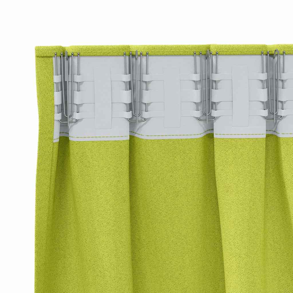 Zavjese za blackout s prstenovima 2 pcs Zelena 225 x 140 cm