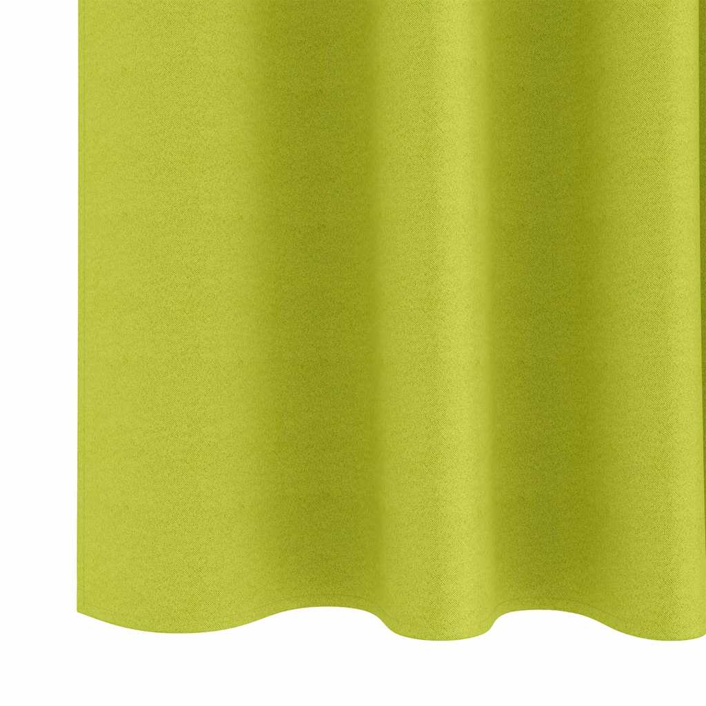 Zavjese za blackout s prstenovima 2 pcs Zelena 260 x 140 cm