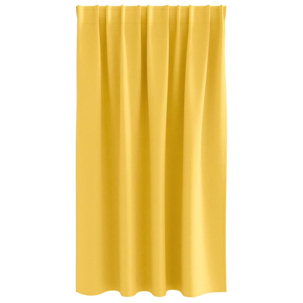 Zavjese za blackout s prstenovima 2 pcs Žuta 140 x 140 cm