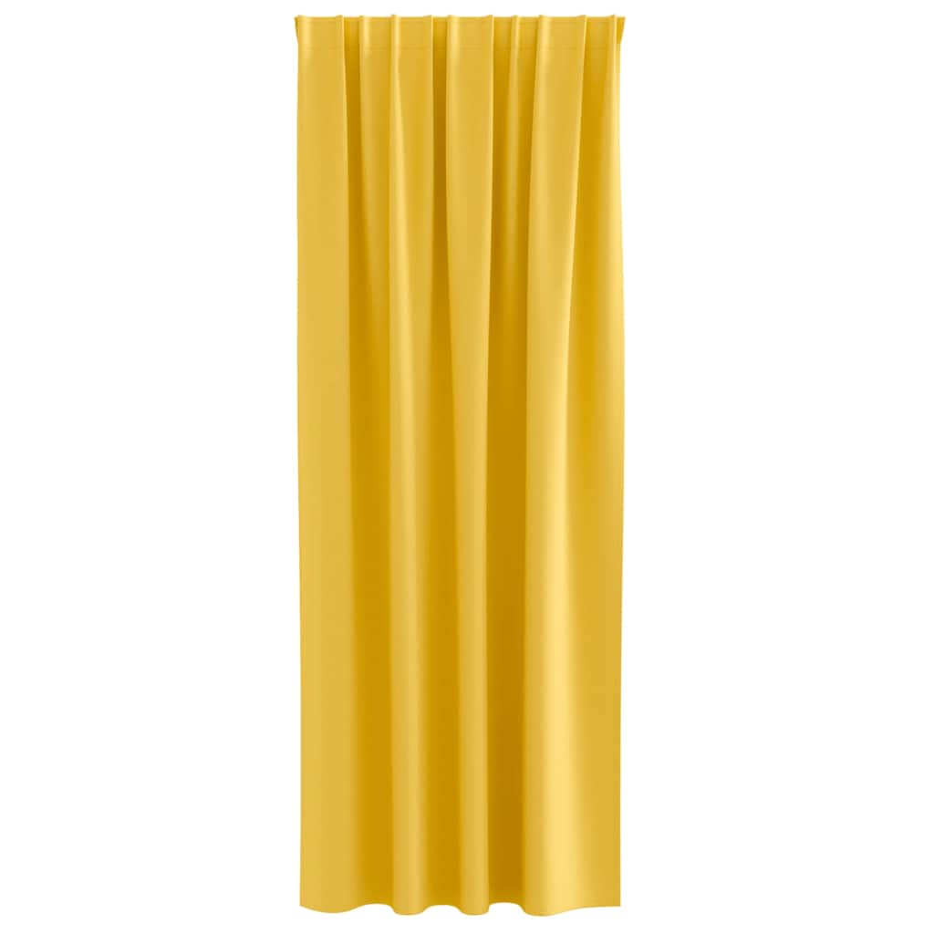 Zavjese za blackout s prstenovima 2 pcs Žuta 225 x 140 cm
