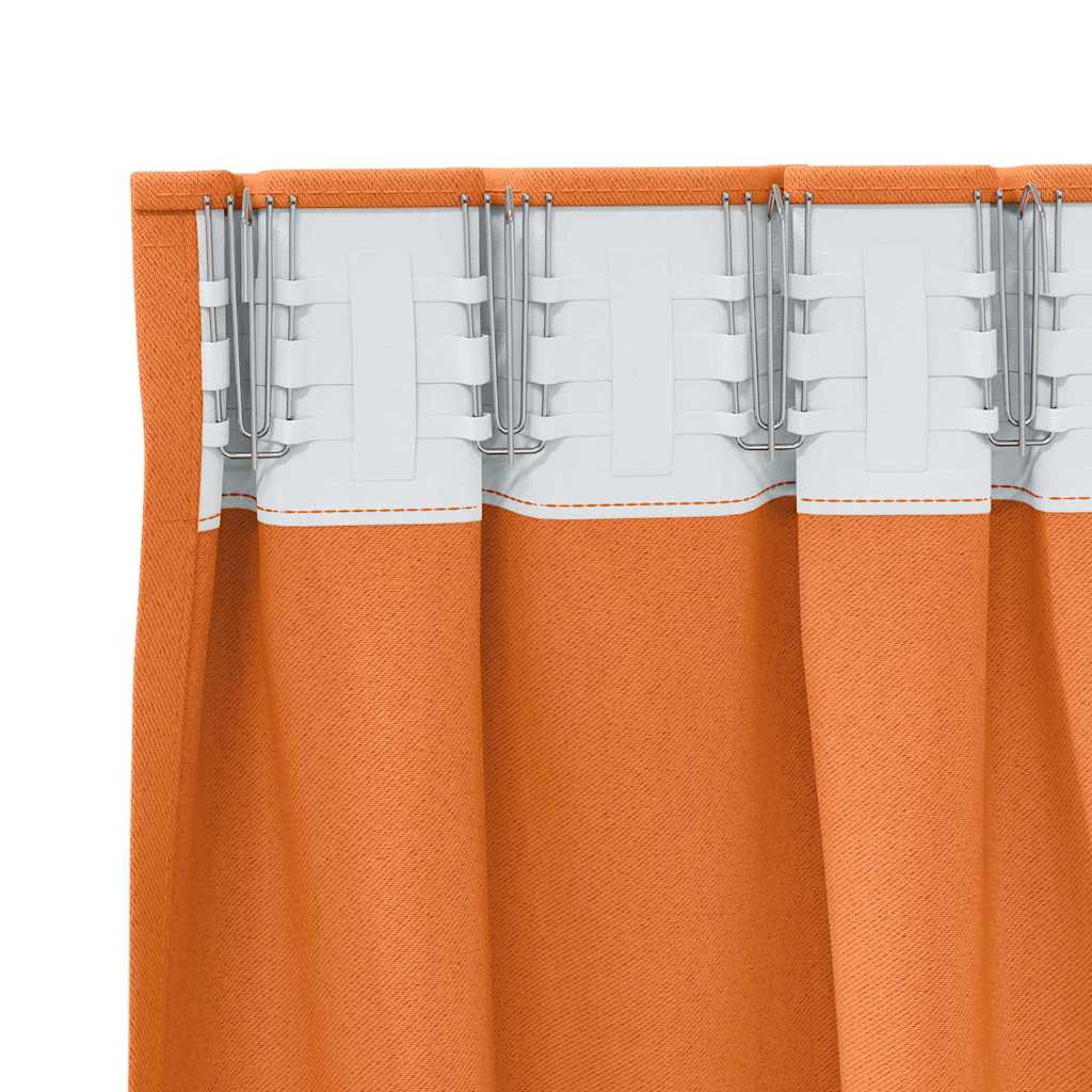 Zavjese za blackout s prstenovima 2 pcs Svijetlo Narančasta