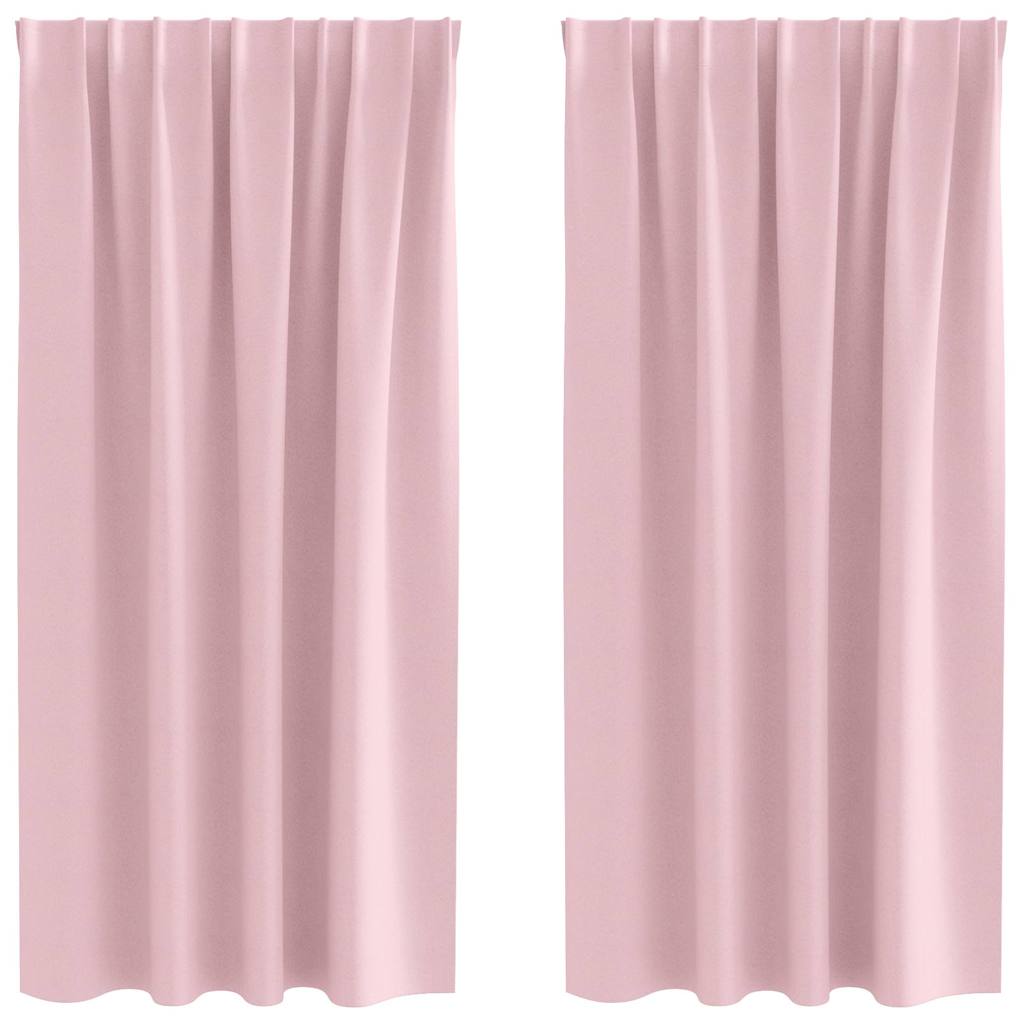 Zavjese za blackout s prstenovima 2 pcs Bebina roza