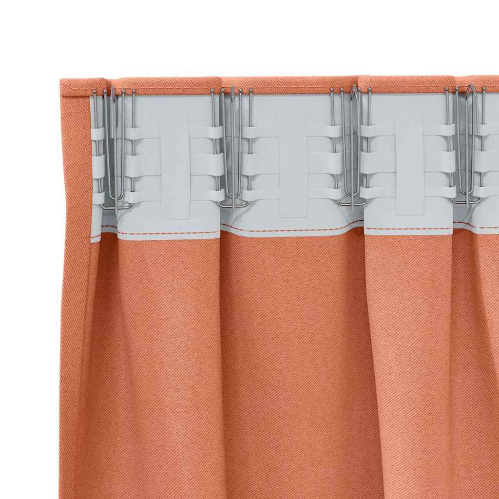 Zavjese za blackout s prstenovima 2 pcs Terakota 140 x 140 cm
