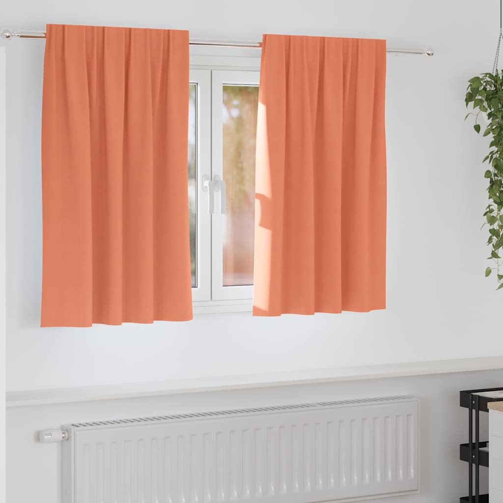 Zavjese za blackout s prstenovima 2 pcs Terakota 140 x 140 cm