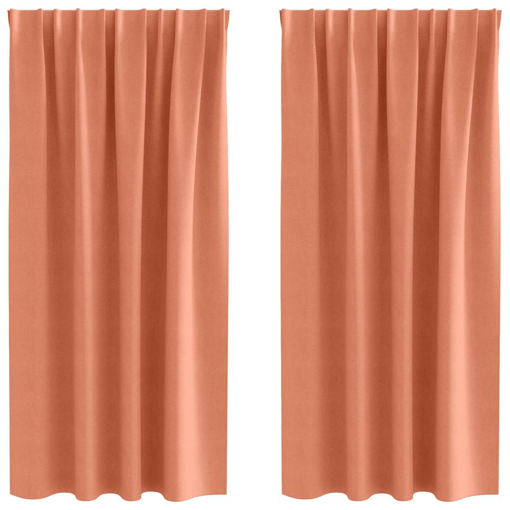 Zavjese za blackout s prstenovima 2 pcs Terakota 175 x 140 cm