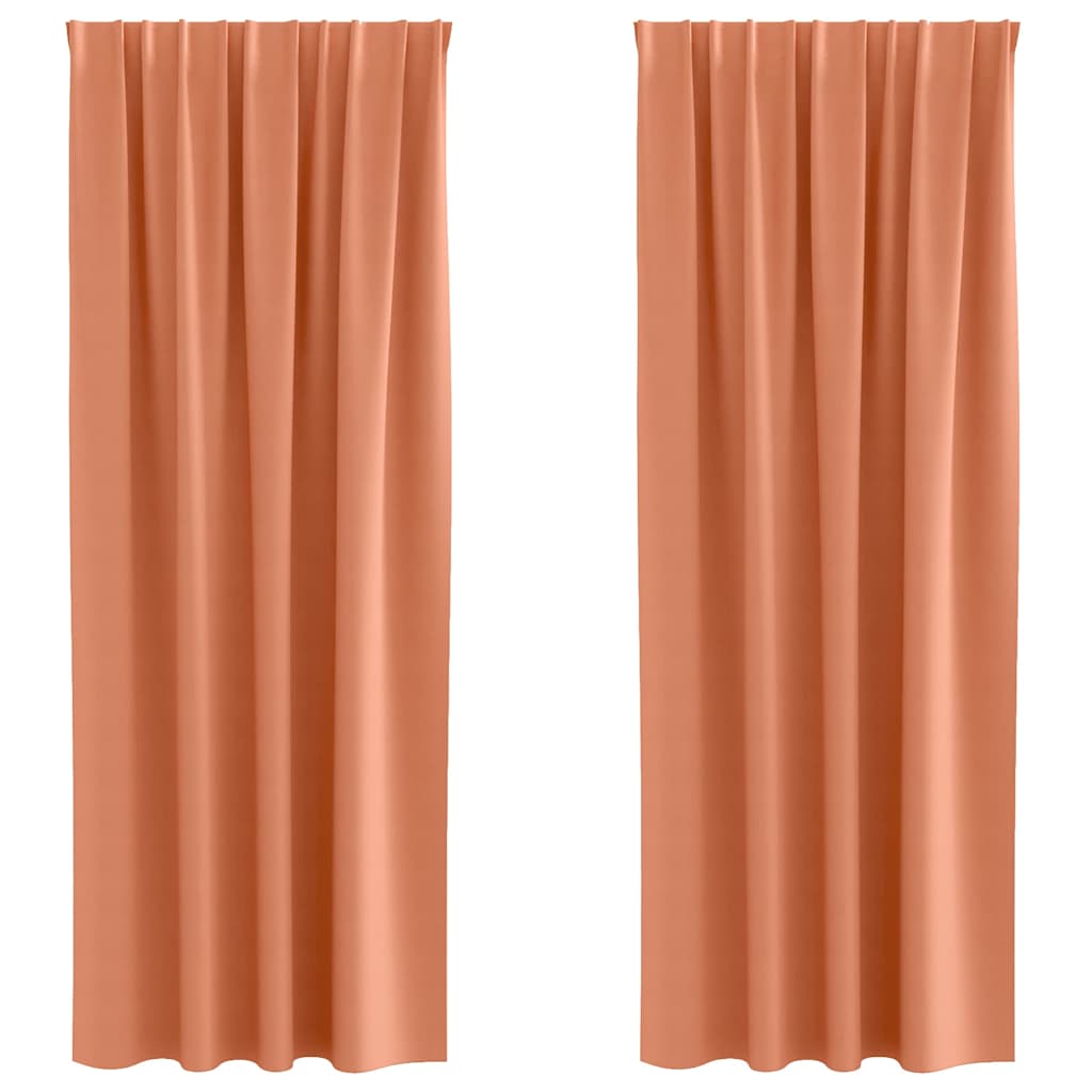 Zavjese za blackout s prstenovima 2 pcs Terakota 225 x 140 cm