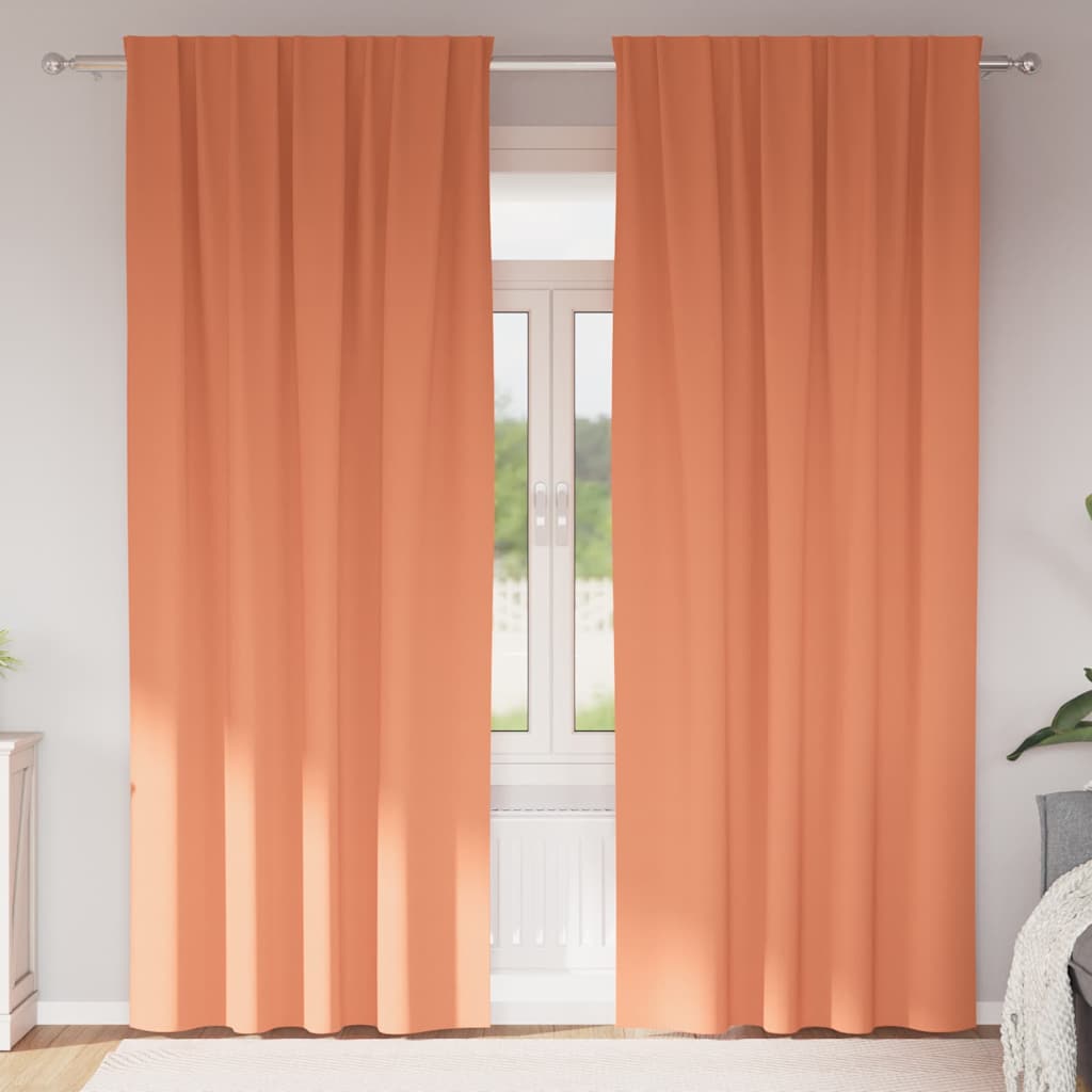 Zavjese za blackout s prstenovima 2 pcs Terakota 260 x 140 cm
