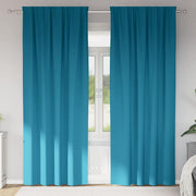 Zavjese za blackout s prstenovima 2 pcs Tirkizna 260 x 140 cm