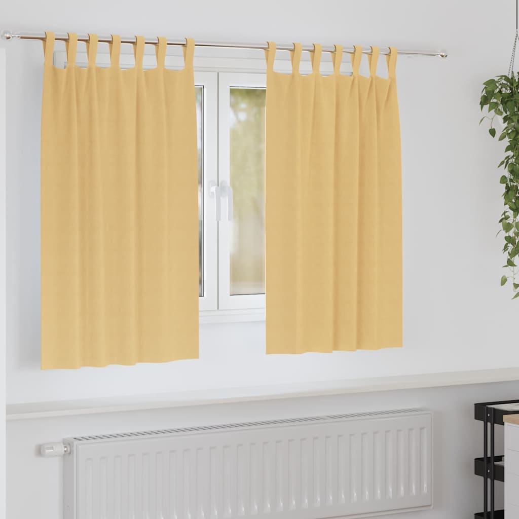 Zavjese za blackout s prstenovima 2 pcs Bež 140 x 140 cm