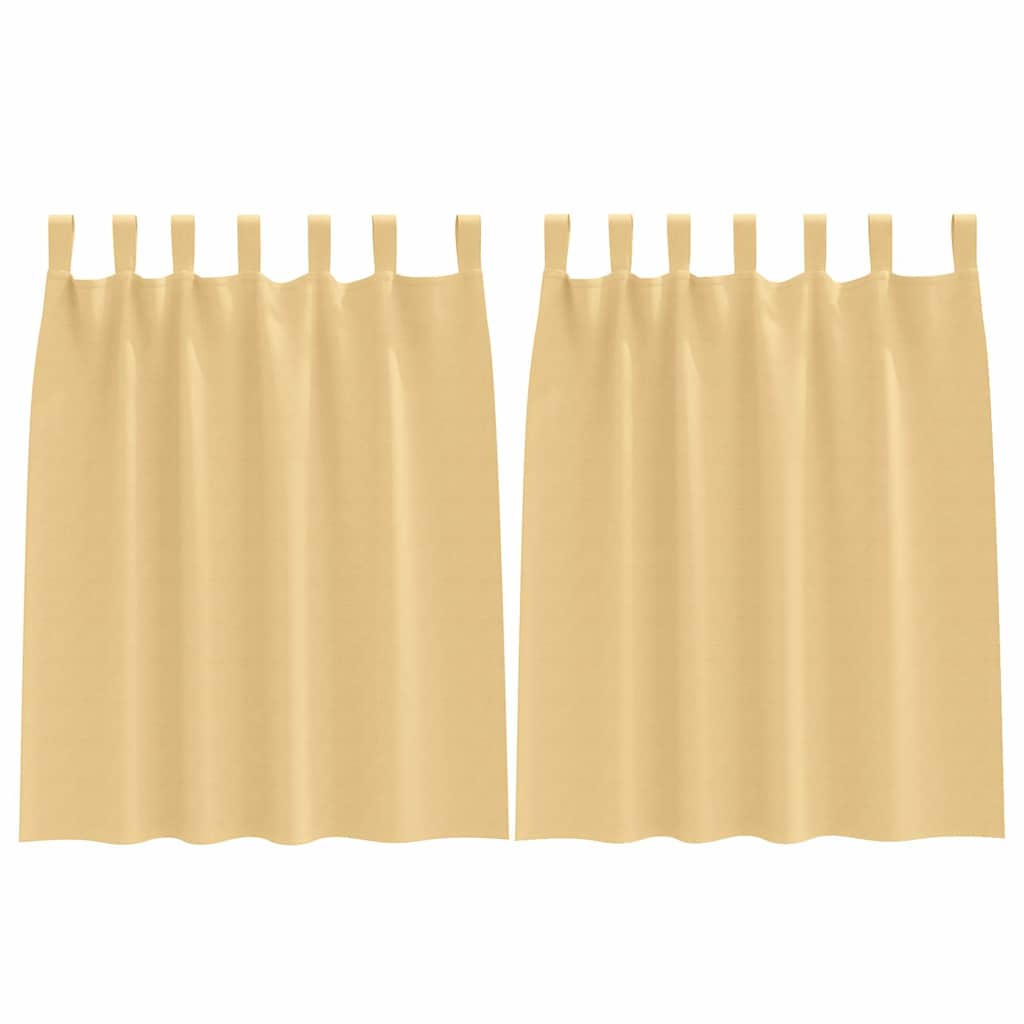 Zavjese za blackout s prstenovima 2 pcs Bež 140 x 140 cm
