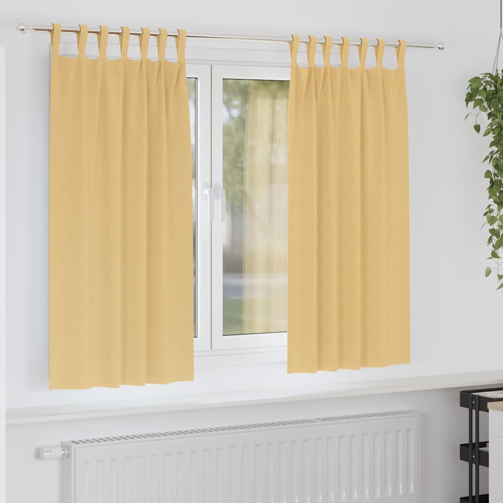 Zavjese za blackout s prstenovima 2 pcs Bež 175 x 140 cm